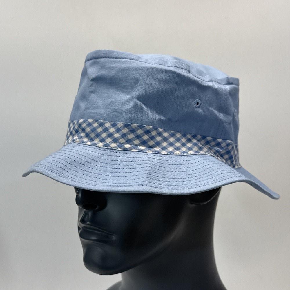 Vintage Kmart Bucket Hat Cap Easy To Roll Up Retro Large Blue 70s 80s NWT READ